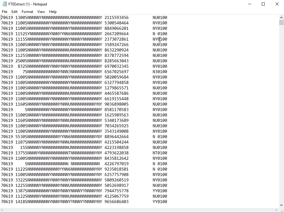 Student Records Extract